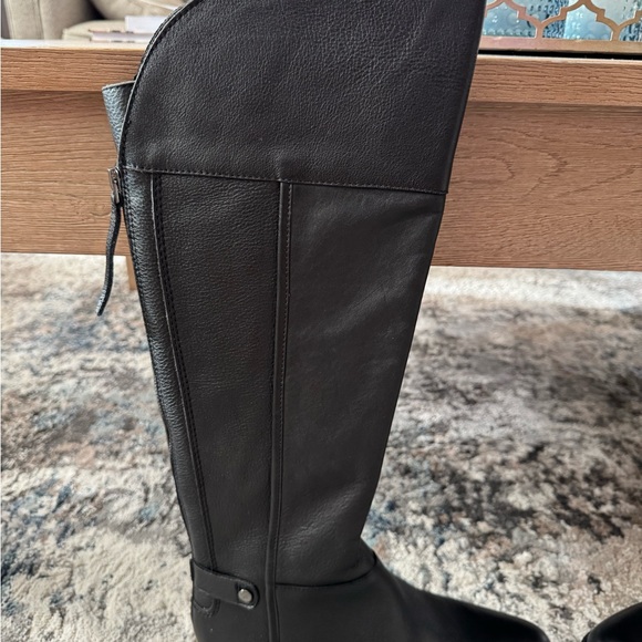 Franco Sarto Black Over the Knee Leather Boots NEW